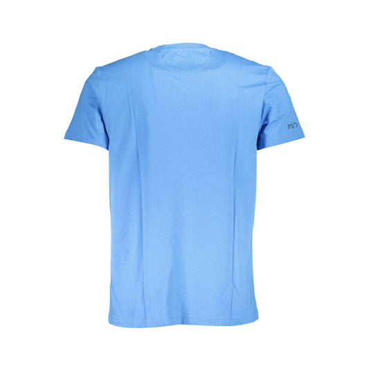 Blue Cotton Men T-Shirt