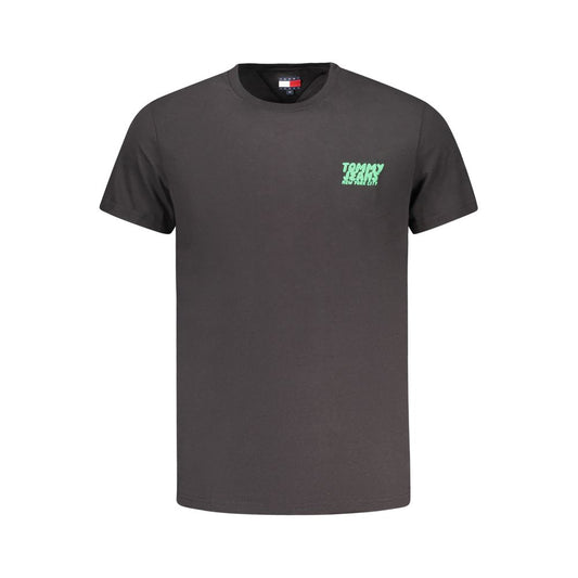 Black Cotton Men T-Shirt