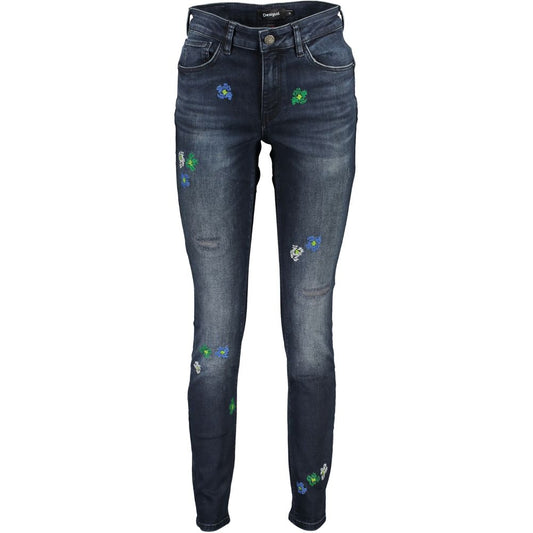 Blue Cotton Women Jeans