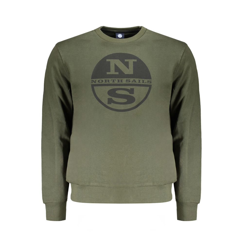 Green Cotton Men Sweater