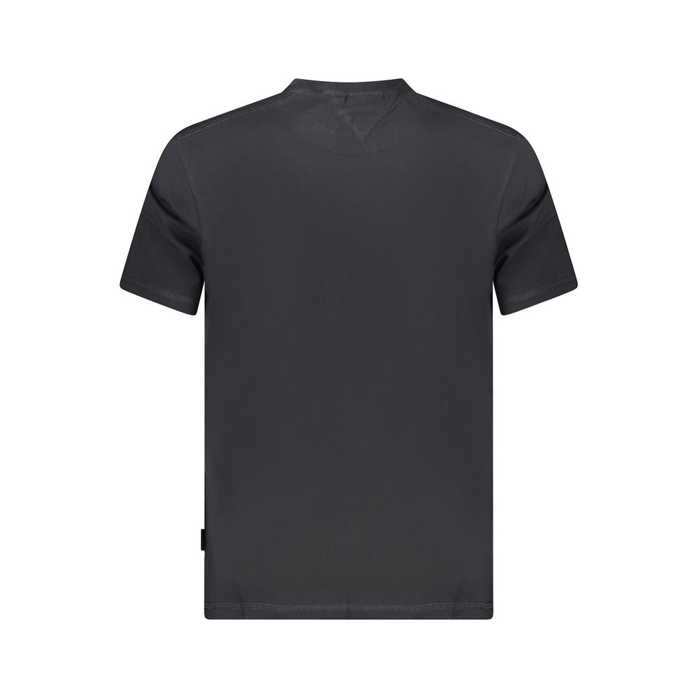 Black Cotton Men T-Shirt