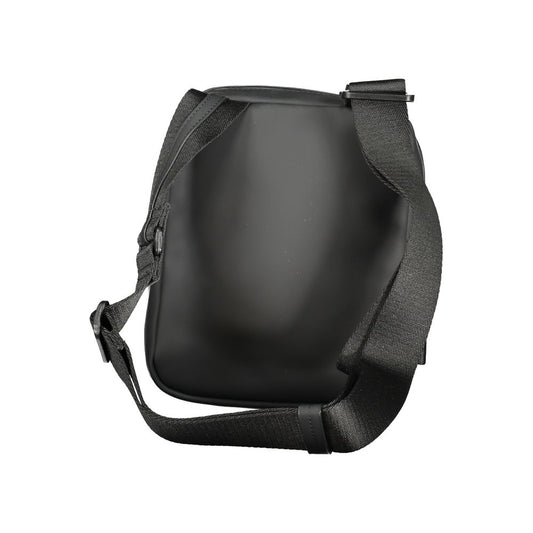 Black Polyester Men Shoulder Bag