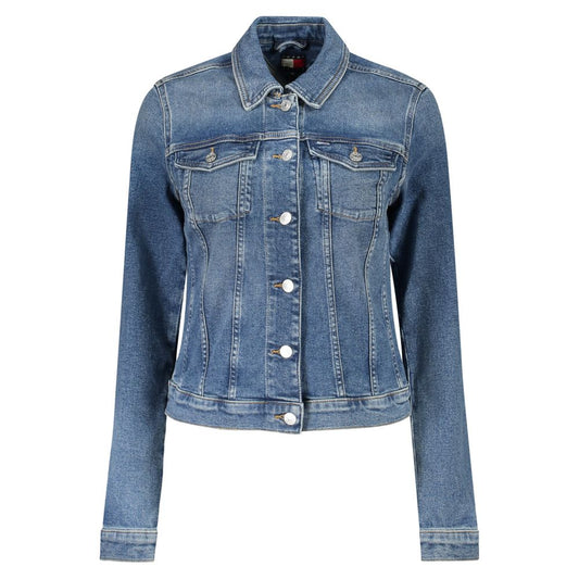 Blue Cotton Women Jacket