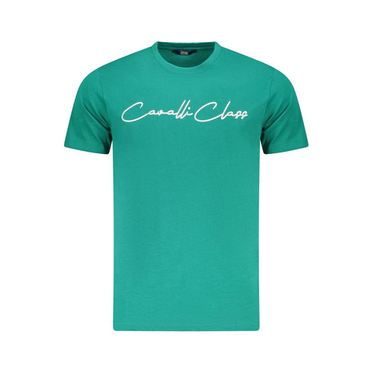 Green Cotton Men T-Shirt