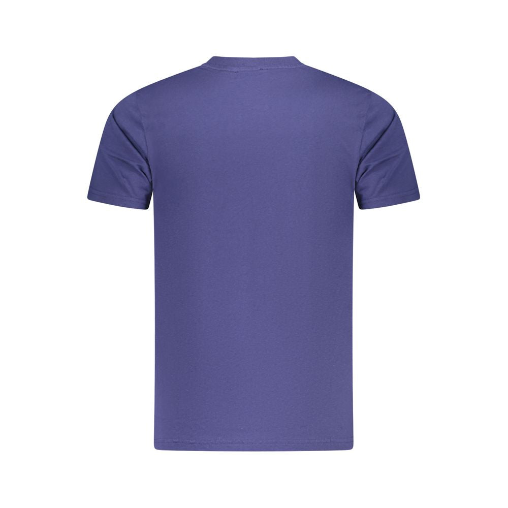 Blue Cotton Men T-Shirt