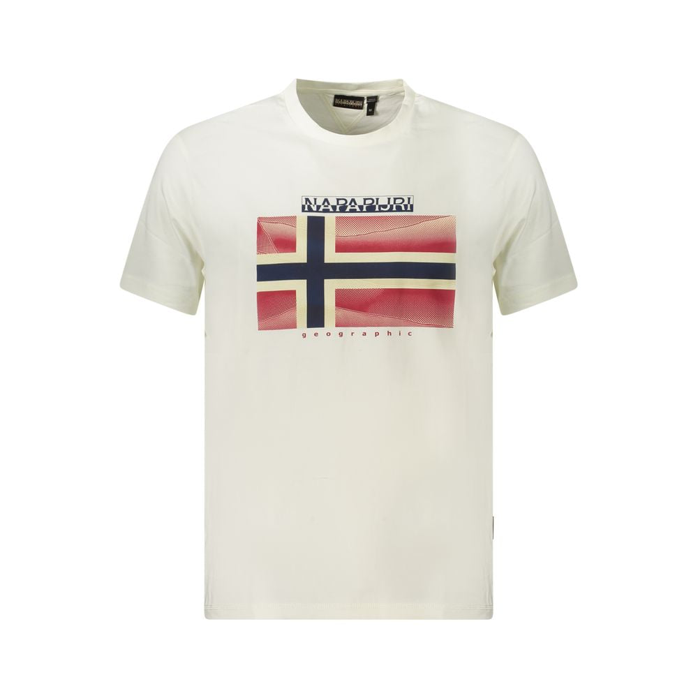 White Cotton Men T-Shirt