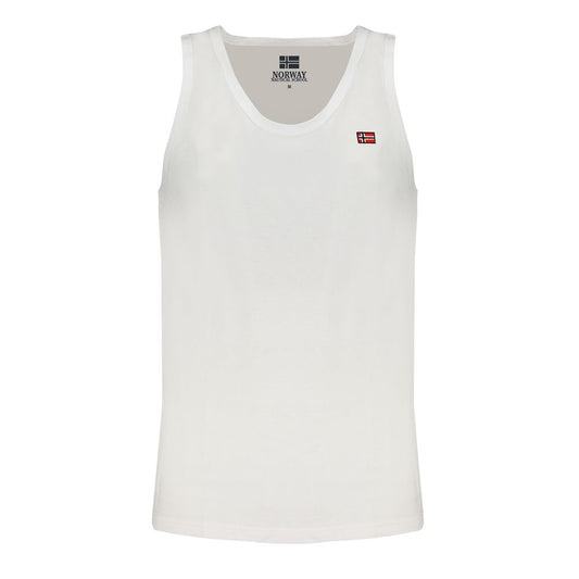 White Cotton Men's Tank Top