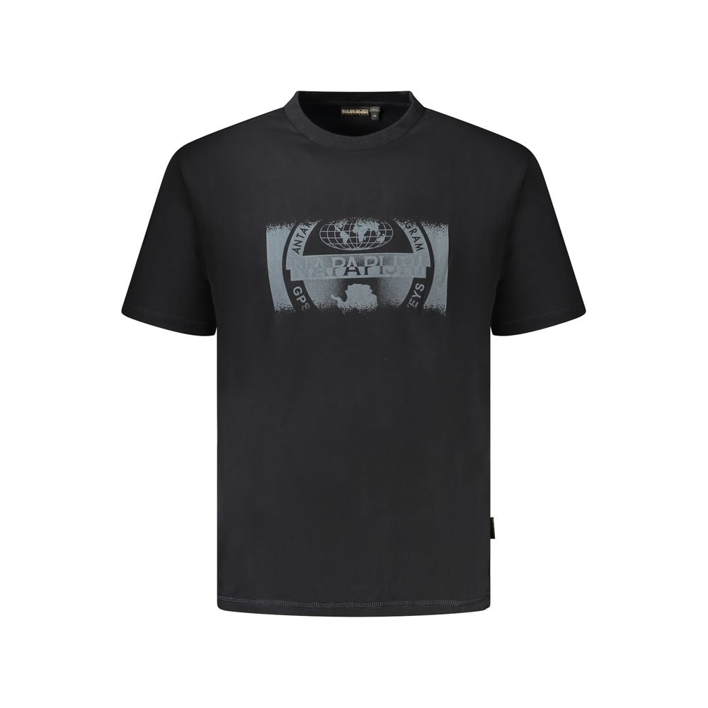 Black Cotton Men T-Shirt
