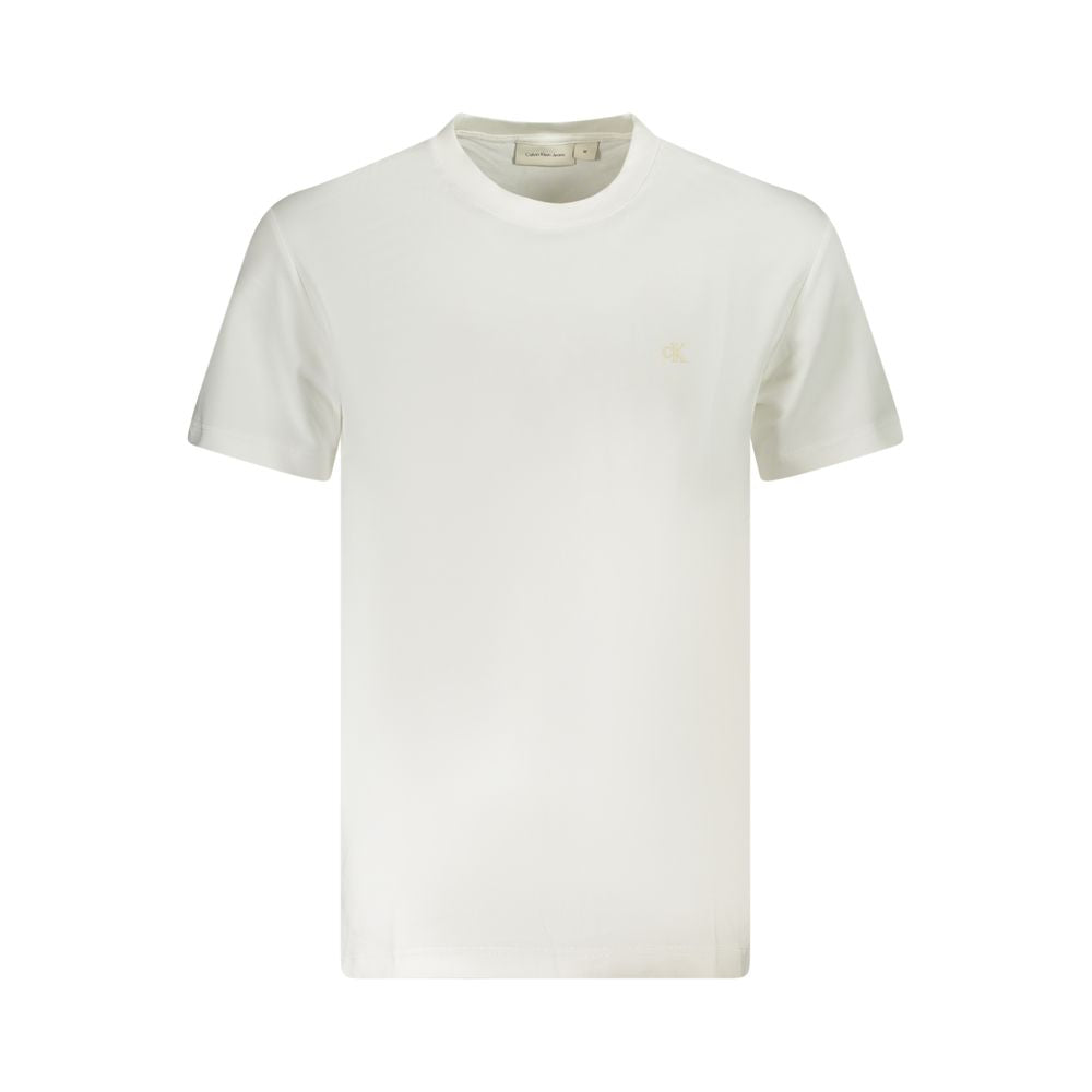 White Cotton Men T-Shirt