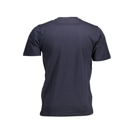 Blue Cotton Men T-Shirt