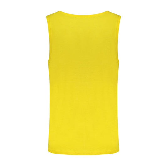 Yellow Cotton Men Tank Top