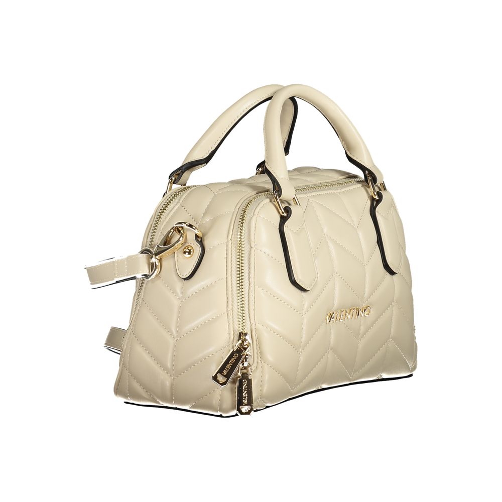 Beige Polyethylene Women Handbag