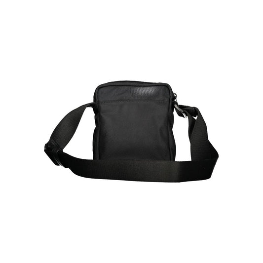 Black Polyester Men Shoulder Bag