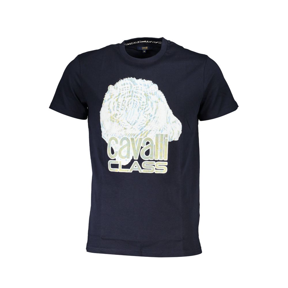 Blue Cotton Men T-Shirt