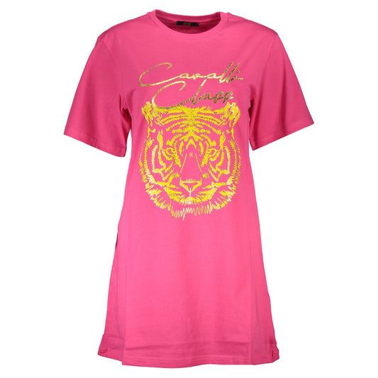 Pink Cotton Women T-Shirt