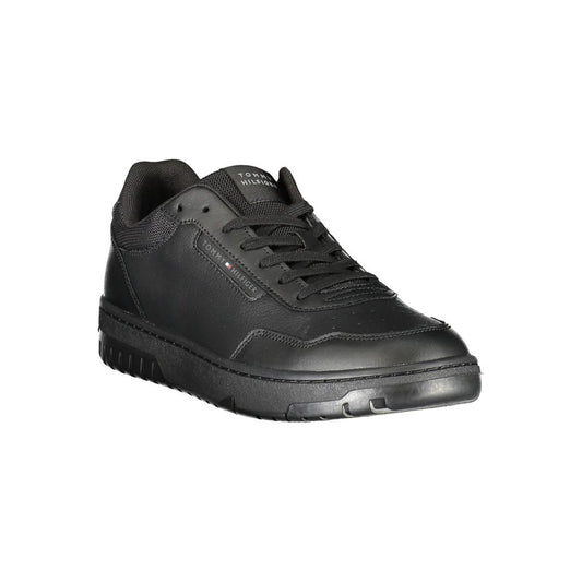 Black Leather Men Sneaker