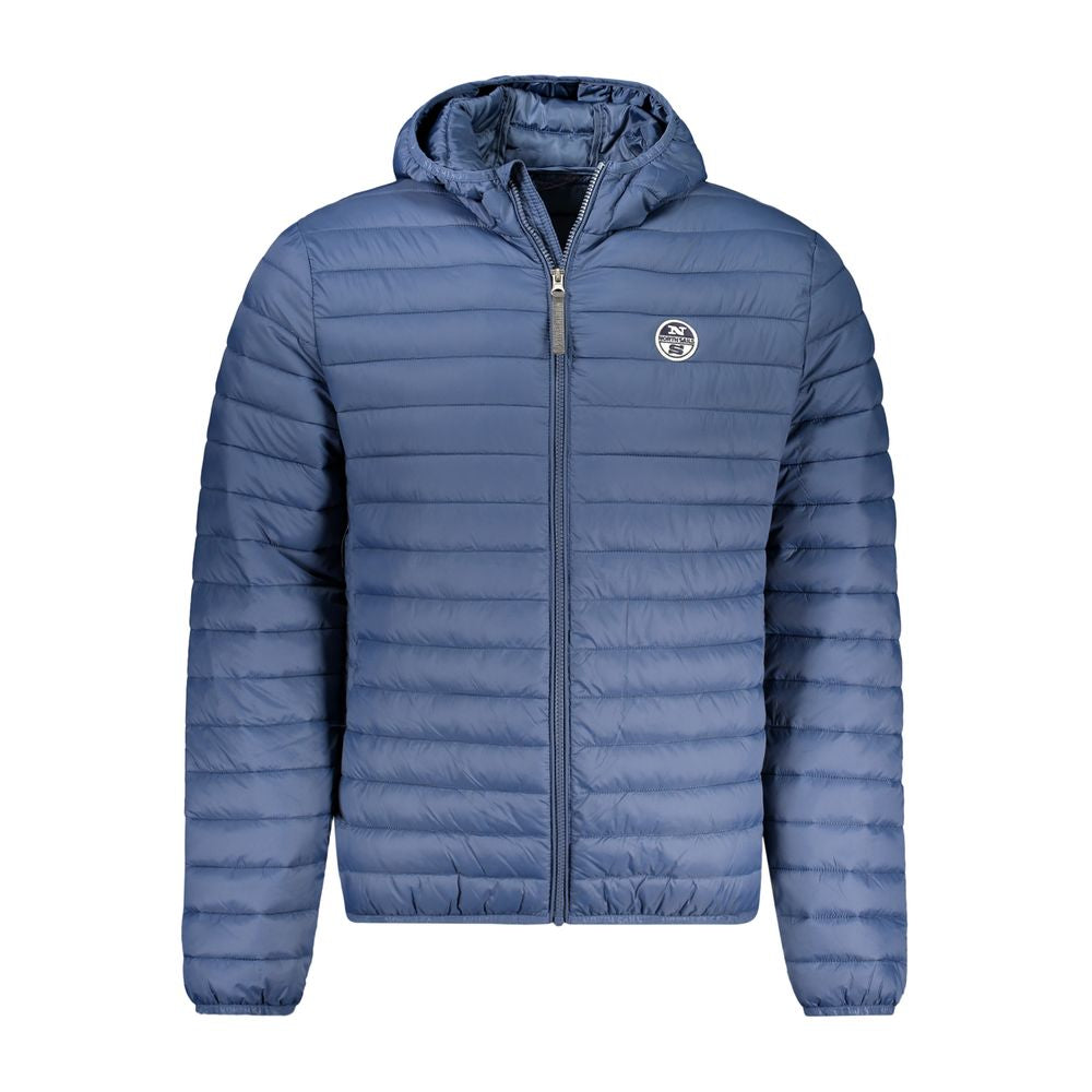 Blue Polyamide Men Jacket