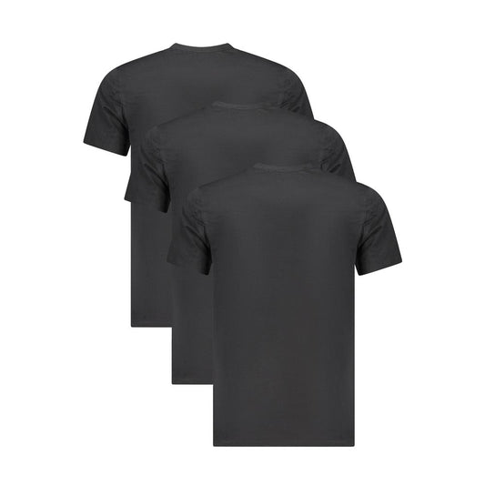 Black Cotton Men T-Shirt