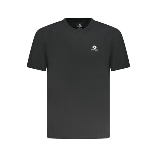 Black Cotton Men T-Shirt