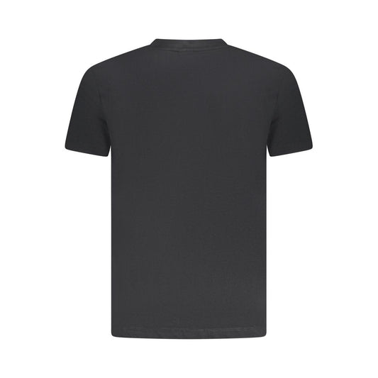 Black Cotton Men T-Shirt