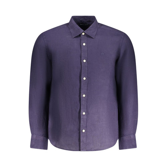 Blue Linen Men Shirt
