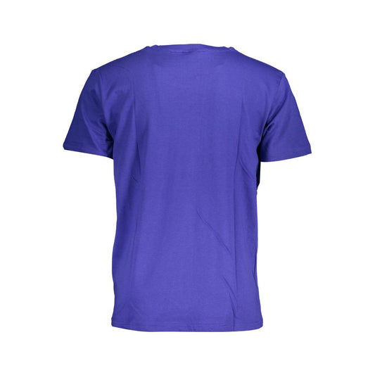 Blue Cotton Men T-Shirt
