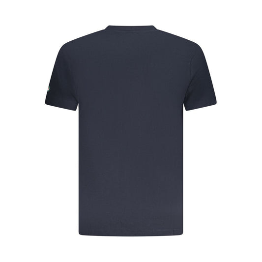 Blue Cotton Men T-Shirt