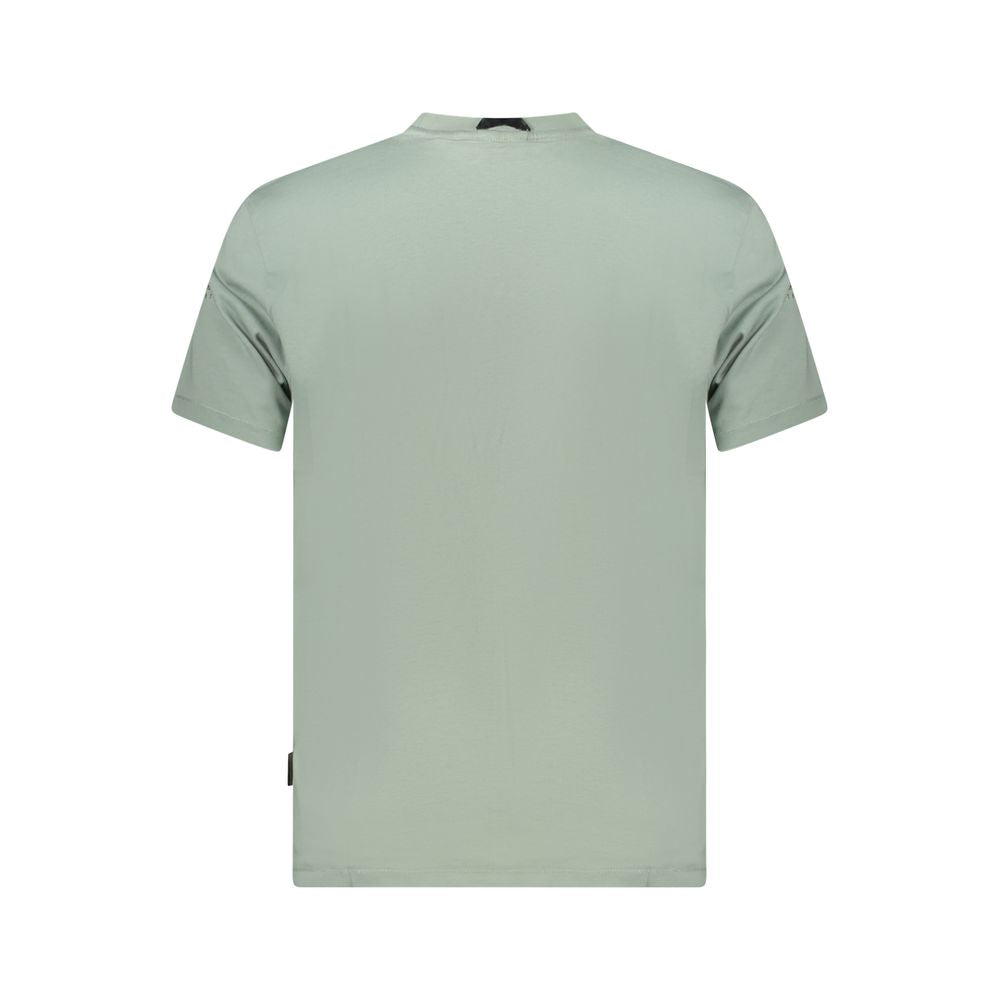 Green Cotton Men T-Shirt
