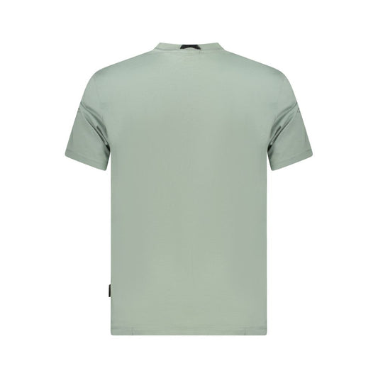Green Cotton Men T-Shirt