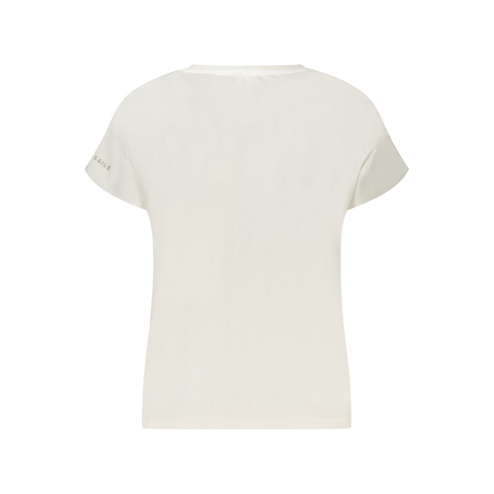 White Cotton Women T-Shirt