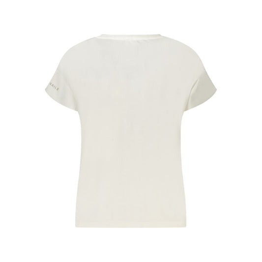 White Cotton Women T-Shirt