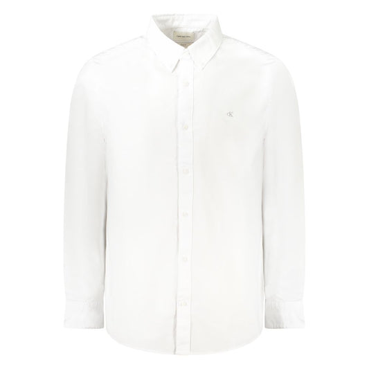 White Cotton Men Shirt