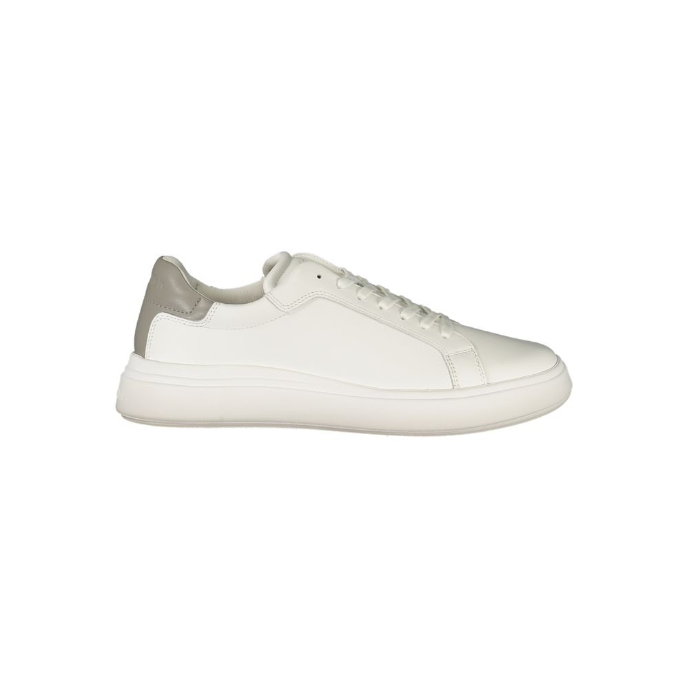 White Polyester Sneaker