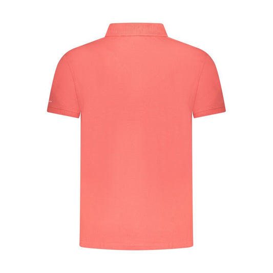 Pink Cotton Men Polo Shirt