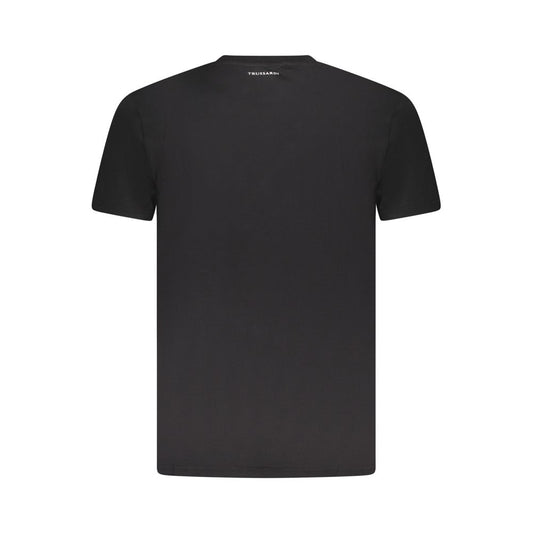 Black Cotton Men T-Shirt
