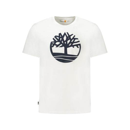 White Cotton Men T-Shirt