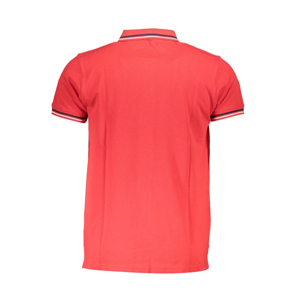 Red Cotton Men Polo Shirt