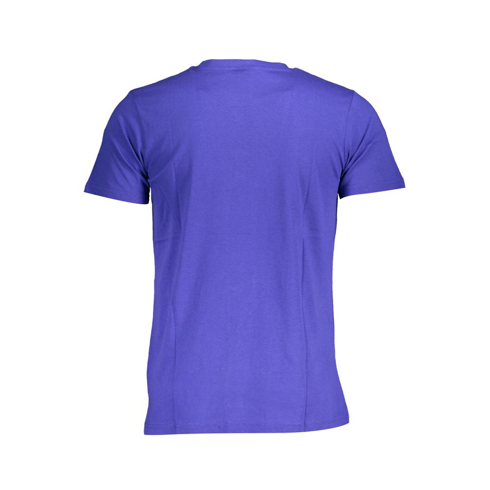 Blue Cotton Men T-Shirt