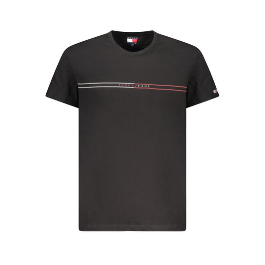 Black Cotton Men T-Shirt