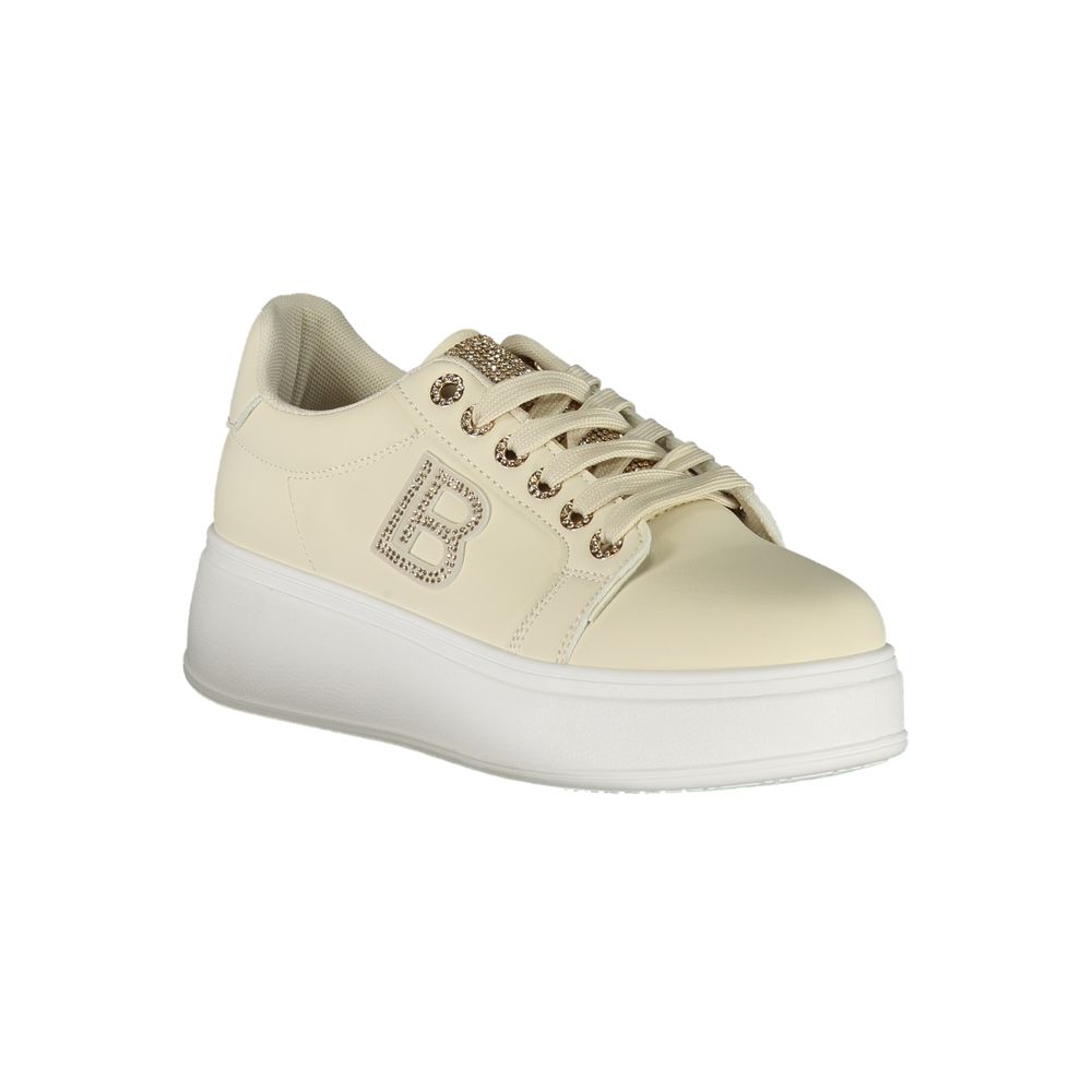 Beige Polyester Women Sneaker