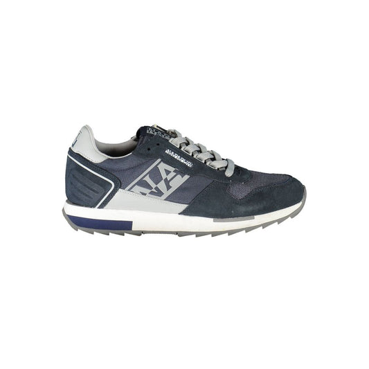 Blue Leather Mens Sneaker