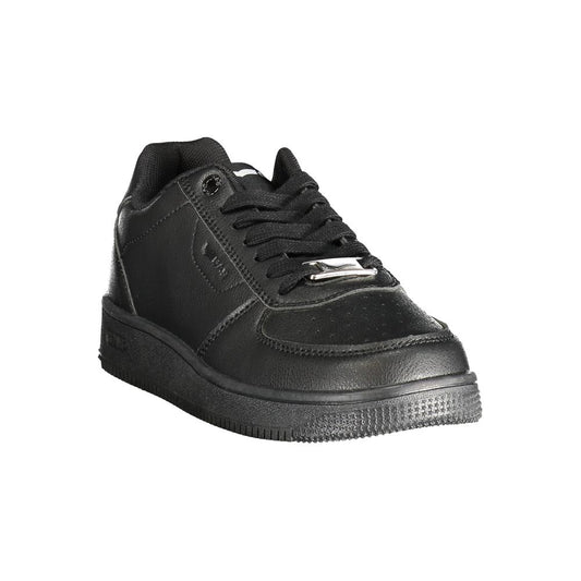 Black Polyester Women Sneaker