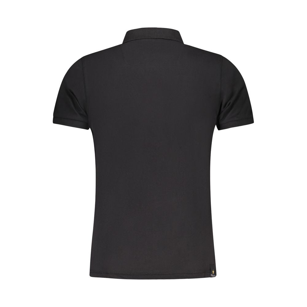 Black Cotton Polo Shirt