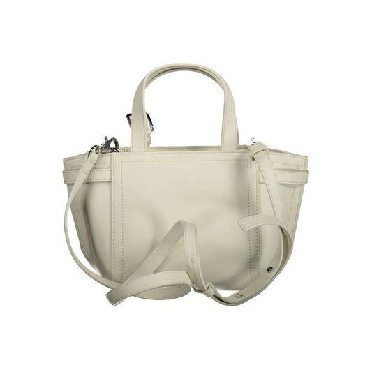 White Polyester Handbag