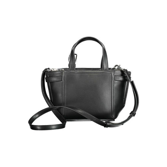 Black Polyester Handbag