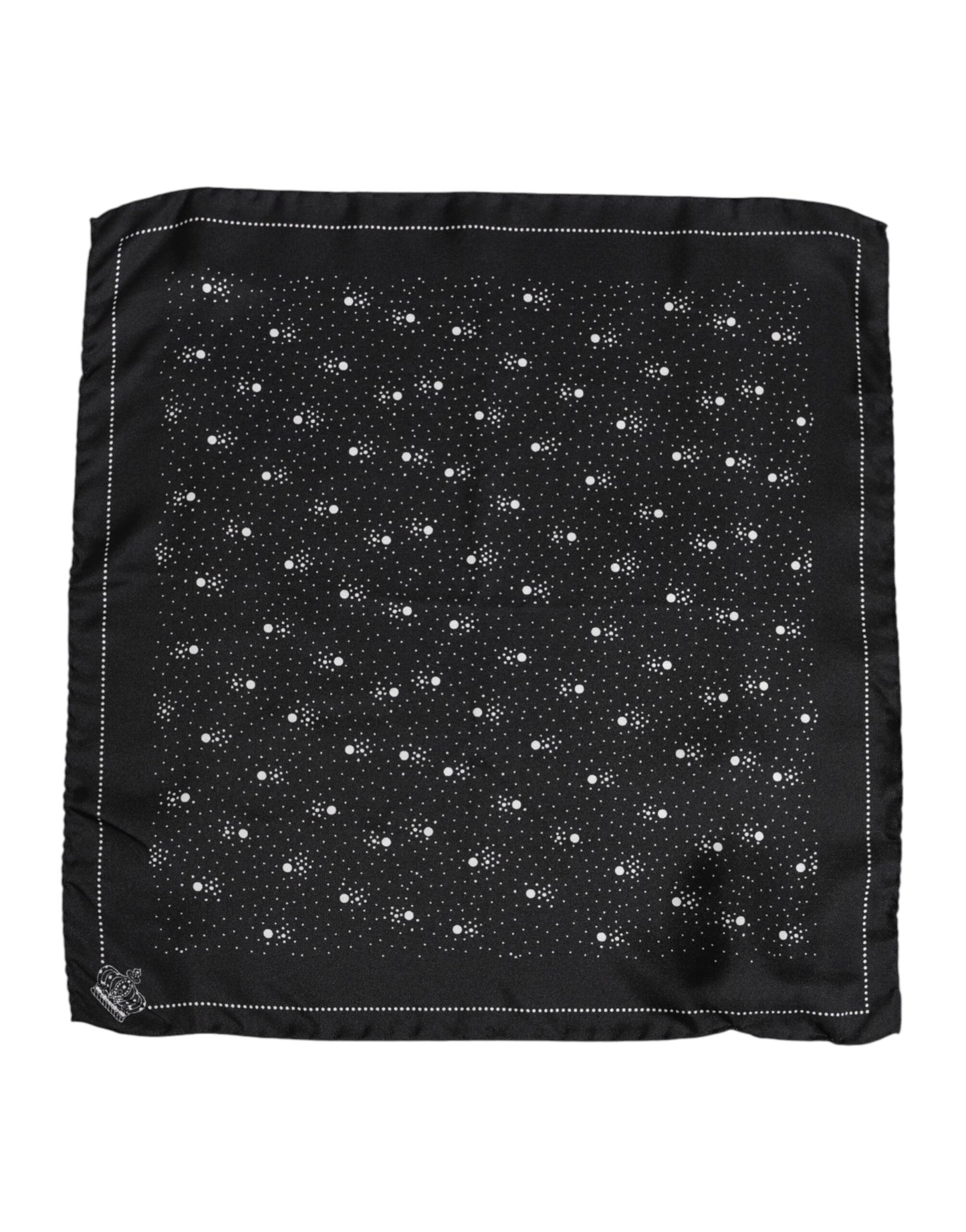 Black White Printed Square Men Foulard Scarf