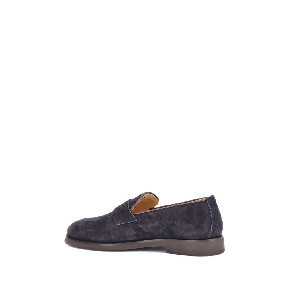 Blue Rubber Slip-On Loafers