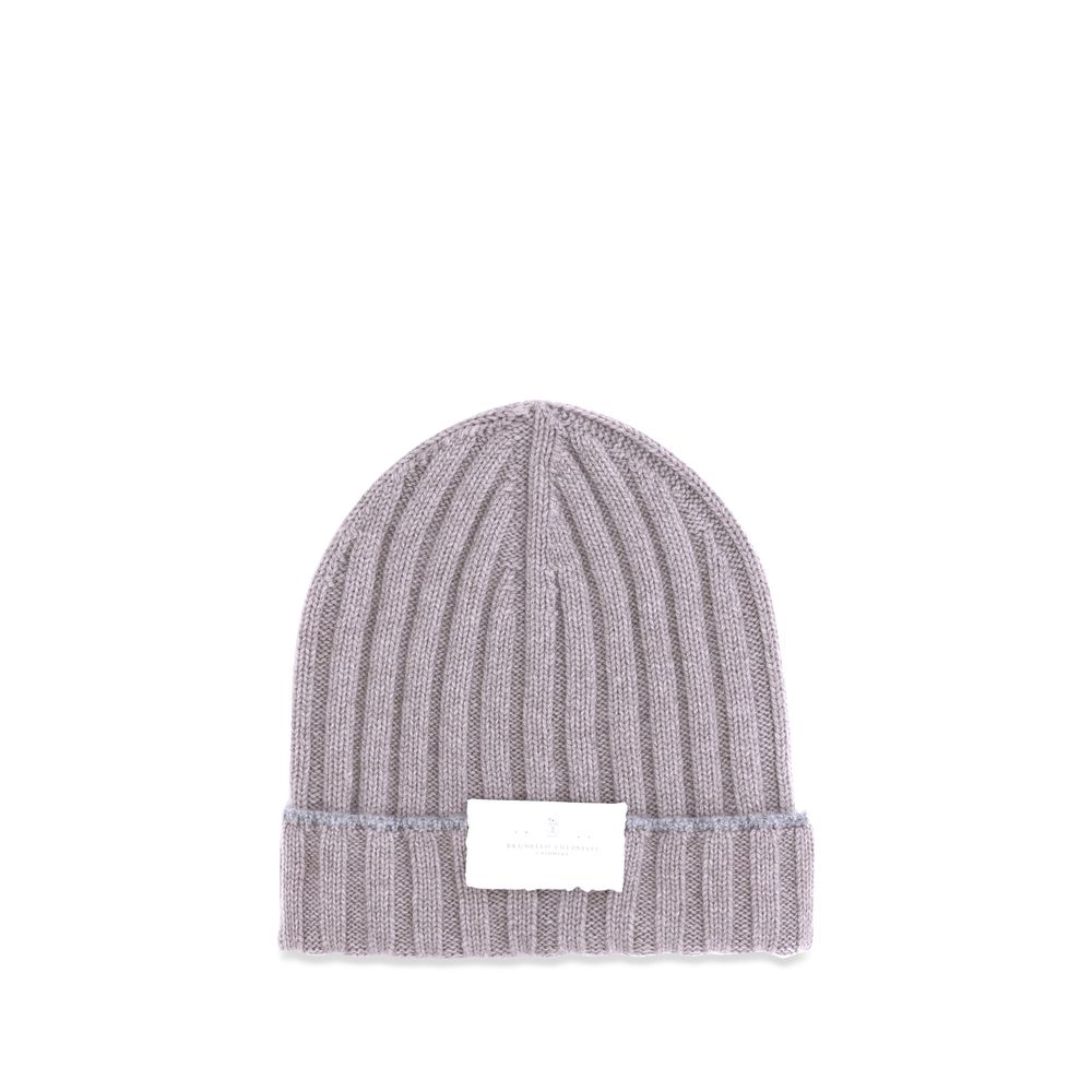 Beige Cashmere Beanie
