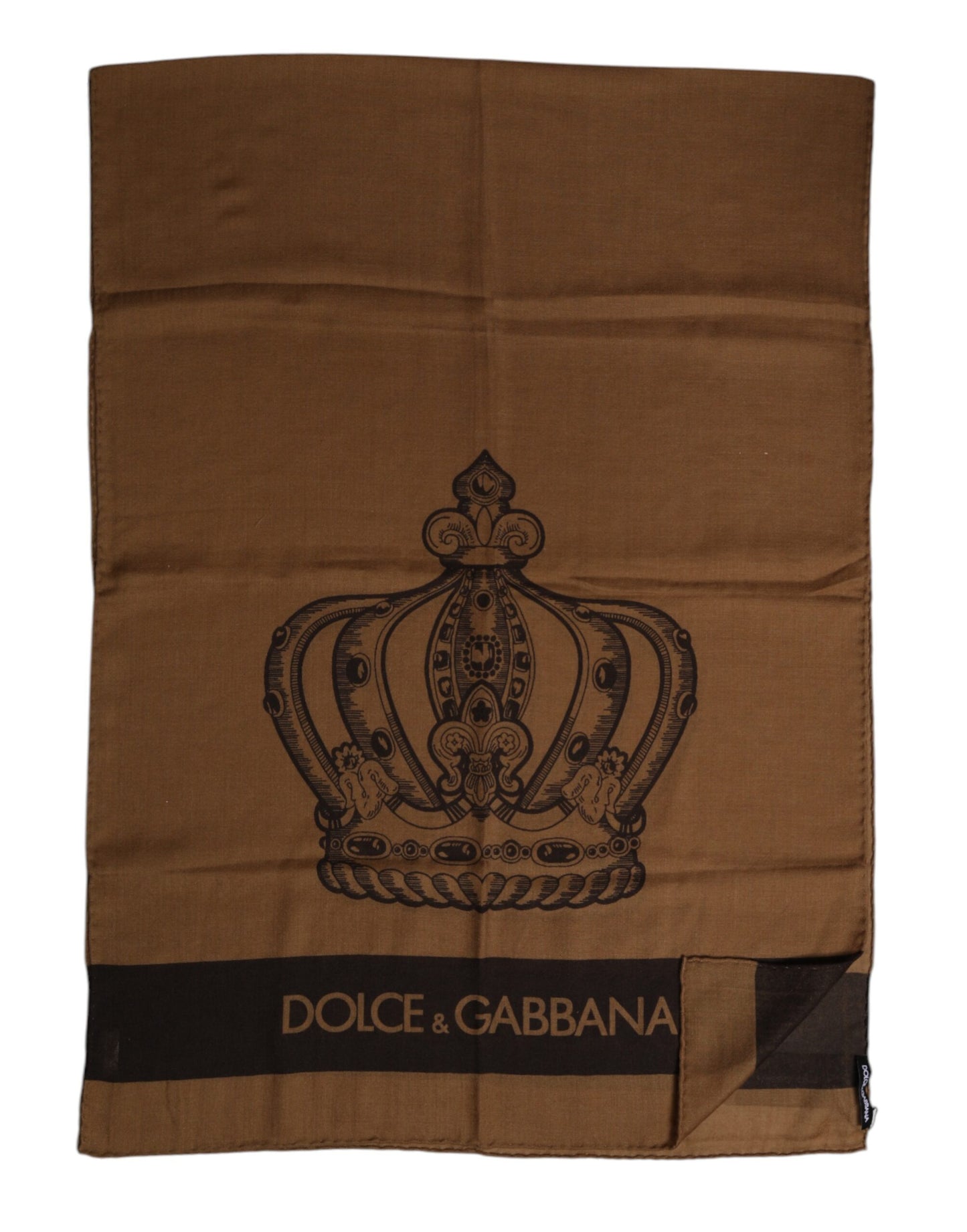 Brown DG Crown Neck Warmer Men Foulard Scarf