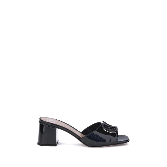Black Calf Leather Bos Taurus Sandals